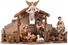 img 4 attached to Piece Family Shepherd Stable Nativity