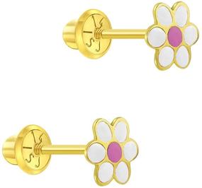 img 3 attached to Yellow Enamel Small Flower Earrings