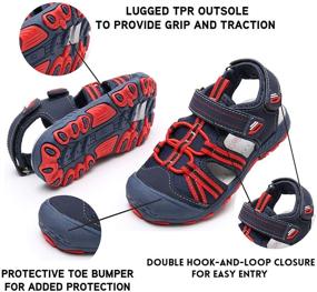 img 2 attached to Сандалии для мальчиков Ahannie для активного отдыха на свежем воздухе: удобная обувь для малышей - идеальный выбор для приключений на открытом воздухе.