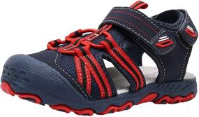 img 4 attached to Сандалии для мальчиков Ahannie для активного отдыха на свежем воздухе: удобная обувь для малышей - идеальный выбор для приключений на открытом воздухе.