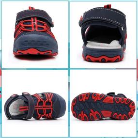 img 1 attached to Сандалии для мальчиков Ahannie для активного отдыха на свежем воздухе: удобная обувь для малышей - идеальный выбор для приключений на открытом воздухе.