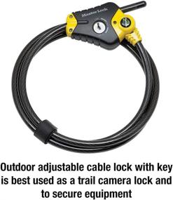 img 3 attached to 🔒 Master Lock 8413DPF Python Cable Lock with Key - Enhanced SEO, 1 Pack