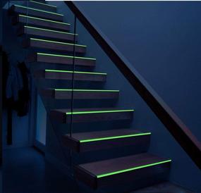 img 2 attached to 🔦 Glow in The Dark Tape: 33 FT X 0.5 Inch Luminescent Emergency Safety Tape for Stairs, Walls, and Steps - Perfect Egress Markers and Exit Sign | Ideal for Theatre Stage Floors