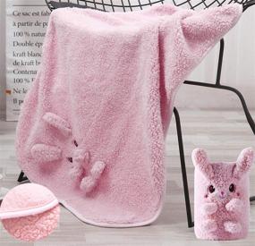 img 4 attached to 💗 Soft Pink Baby Blankets for Girls – Plush Toddler Blankets, Nursery Fleece Sherpa Baby Blanket for Crib or Stroller – Size 36''x24''