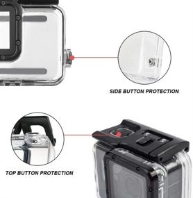 img 1 attached to ParaPace Waterproof Housing Case for GoPro Hero 7 White/Silver: Protective Dive Case Shell up to 45m, with Replaceable Touch Back Cover - GoPro Camera Accessories