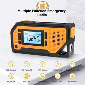 img 3 attached to 📻 Stay Prepared with the Aiworth Emergency Solar Hand Crank Radio - AM/FM/NOAA Weather Radio, LED Flashlight, Cell Phone Charger, SOS Alarm