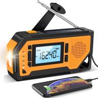 📻 stay prepared with the aiworth emergency solar hand crank radio - am/fm/noaa weather radio, led flashlight, cell phone charger, sos alarm logo