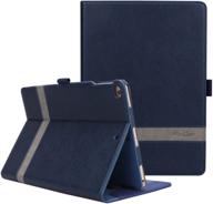 📱 procase ipad 9.7 (old model) 6th 2018 / 5th 2017, ipad air 2, ipad air case with multi-angle viewing - navy leather stand folio cover for ipad 9.7 inch, also compatible with ipad air 2 / ipad air logo