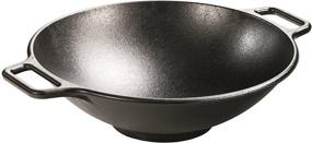 img 4 attached to 🥘 14-inch Black Lodge Pro-Logic Wok with Flat Base, Loop Handles