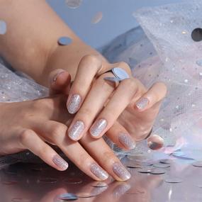 img 2 attached to 💅 Shiny Disco Ball: Discover 22 Stylish Gel Nail Strips