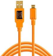 🔌 кабель tether tools tetherpro 15 футов (4,6 м) usb 2.0 к micro-b 5-контактному разъему - оранжевый высокой видимости логотип