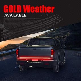 img 2 attached to 🚥 Enhanced Visibility and Easy Installation: GoodRun 48-inch Triple LED Tailgate Light Bar for Pickups, RVs, SUVs & Boats - Sequential Amber Turn Signal, White Reverse Lights - Weatherproof, No Drill Install