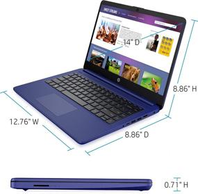 img 1 attached to HP 14-inch HD Laptop: Intel Celeron, 4GB RAM, 64GB eMMC, Windows 10 S + 64GB MicroSD Card