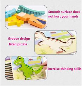 img 3 attached to 🦖 Dinosaur Puzzles for Educational Preschool and Kindergarten Learning