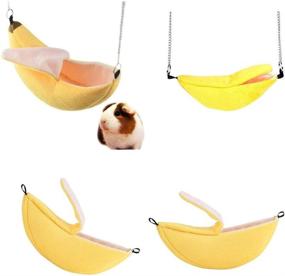 img 2 attached to 🍌 Banana Hamster Bed House Hammock – Cozy Nest for Small Animals: Sugar Gliders, Hamsters, and Small Birds