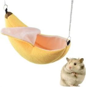 img 3 attached to 🍌 Banana Hamster Bed House Hammock – Cozy Nest for Small Animals: Sugar Gliders, Hamsters, and Small Birds