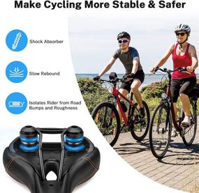 img 1 attached to 🚲 GRM Comfort Bike Seat - Best Replacement Bicycle Saddle for Ultimate Comfort, Shock Absorber, and Waterproof Design - Ideal for Fitness & Outdoor Bicycles - Wide Soft Padded Bike Saddle for Women and Men