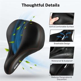 img 3 attached to 🚲 GRM Comfort Bike Seat - Best Replacement Bicycle Saddle for Ultimate Comfort, Shock Absorber, and Waterproof Design - Ideal for Fitness & Outdoor Bicycles - Wide Soft Padded Bike Saddle for Women and Men