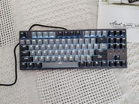 img 3 attached to 🎮 Durgod Taurus K320 TKL Gaming Keyboard - 87 Keys - Double Shot PBT Keycaps - NKRO - USB Type C (Cherry Black, Grey with White Backlight)