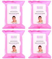 🧖 retinol and collagen anti-aging makeup cleansing wipes - 4 pack (120 wipes) with added collagen logo