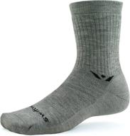 🧦 swiftwick pursuit hike six: lightweight merino wool hiking socks for men and women logo