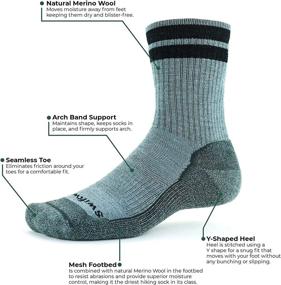 img 3 attached to 🧦 Swiftwick Pursuit Hike Six: Lightweight Merino Wool Hiking Socks for Men and Women