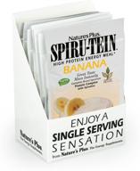 🍌 naturesplus spiru-tein shake - banana flavor - 8 packets, spirulina protein powder - plant based meal replacement, energy boosting vitamins & minerals - vegetarian, gluten-free - 8 servings logo