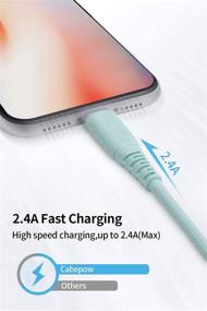 img 1 attached to 🔌 Compact 1Ft Lightning Cable Set - [3Pack] Cabepow iPhone Charger Cables, 1 Foot Apple Charging Cord in Blue for iPhone/iPad
