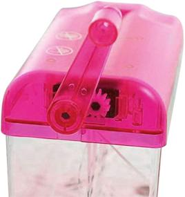 img 2 attached to 📄 Portable A6 Manual Paper Shredder SENREAL, Mini Hand Shredder for Documents, Home Office Desktop Stationery – Pink