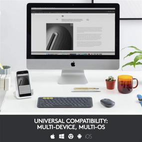 img 2 attached to Logitech K380 Multi-Device Bluetooth Keyboard: Cross-Compatibility, Easy-Switch, Dark Grey