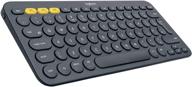 logitech k380 multi-device bluetooth keyboard: cross-compatibility, easy-switch, dark grey logo