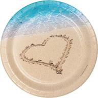 delightful beach love dessert plates, 🌴 24 ct: perfect for any tropical treat! logo