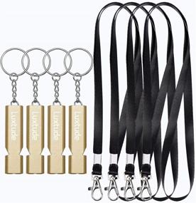 img 4 attached to 🏕️ Luxtude Emergency Whistle Survival Whistle: 2&amp;4 Pack High Pitch Double Tubes Loud Whistle with Lanyard - Ideal for Camping, Hiking, and Outdoor Activities