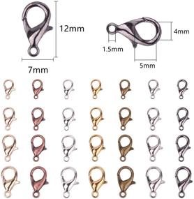 img 3 attached to YAKA 350pcs DIY Jewelry Making: 7 Color Alloy Lobster Clasp Hooks