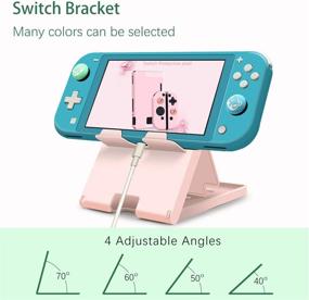 img 2 attached to 🎮 Versatile Purple Switch Stand: Adjustable Playstand for Nintendo Switch Console and Accessories