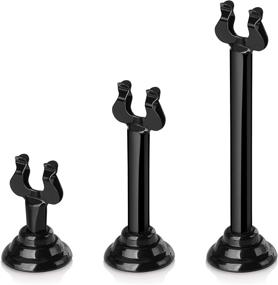 img 2 attached to 🍽️ Enhance Table Settings with New Star Foodservice 27747 Triton/Ring-Clip Number Holder/Number Stand/Place Card Holder - Set of 12, 1.5-Inch, Black