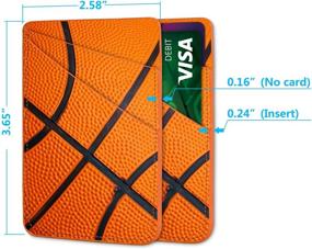 img 3 attached to 🏀 Njjex PU Leather Phone Card Holder for iPhone Samsung Galaxy LG Motorola Android Smartphones - ID Credit Card Wallet Cover Case Pouch Sleeve with 3M Adhesive Stick-On [Basketball]