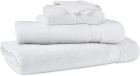 img 3 attached to 🚿 Ralph Lauren Wescott Sailcloth White Bath Towel - 30 x 56 Inch