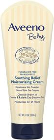 img 4 attached to 👶 Aveeno Baby Soothing Relief Moisturizing Cream: Natural Oat Complex, Hypoallergenic, Fragrance- & Paraben-Free - 8 oz