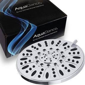 img 2 attached to 💦 Душевая гарнитура AquaDance Chrome High Pressure с 6 режимами, диаметром 7 дюймов: проверено по американскому стандарту качества, с регулируемым углом наклона и установкой без инструментов.