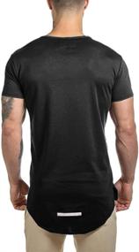 img 2 attached to Longline Bodybuilding Tshirts Reflective Crewneck Men's Clothing and T-Shirts & Tanks
