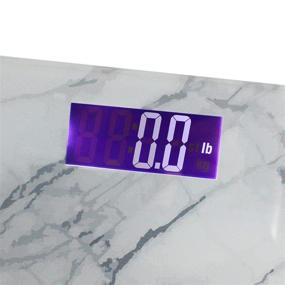 img 1 attached to 📏 395 Pound Capacity Marble Digital Glass Weight Scale with Realistic Finish - Wide, Sturdy, and Sleek Bathroom Scale