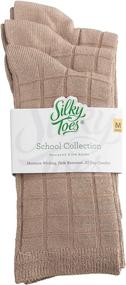 img 2 attached to Silky Toes Boys Girls Bamboo Crew Socks - 3 or 6 Pk: Stylish Dress and School Seamless Socks
