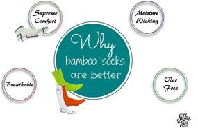 img 1 attached to Носки для мальчиков и девочек из бамбука Silky Toes Bamboo Crew - 3 или 6 упаковок: Стильные носки для костюма и школы без швов