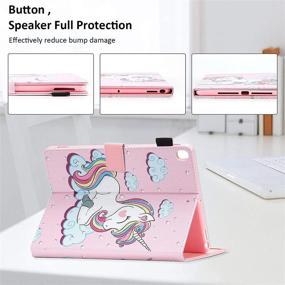 img 1 attached to 🦄 iPad 10.2 Case - Dteck Slim Premium PU Leather Folio Stand Smart Auto Wake/Sleep & Pencil Holder Soft Protective Wallet Cover, Pink Unicorn - Compatible with iPad 9th, 8th, and 7th Generation (2021, 2020, 2019)