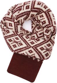 img 4 attached to 🧣 Теплые и стильные вязаные зимние шарфы для маленьких девочек - необходимые модные аксессуары.
