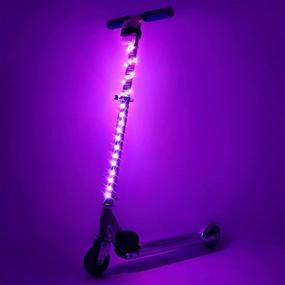 img 4 attached to 🛴 Waybelive LED Scooter Stem Light: Remote Control, Waterproof, Shockproof, Super Bright 16 Color Changing Light for Night Display - Ideal Kids Gift!