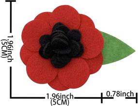 img 3 attached to 💮 XGALBLA Poppy Wool Felt Flower Brooch Pin - Handmade Remembrance Day Poppies