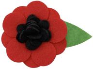 💮 xgalbla poppy wool felt flower brooch pin - handmade remembrance day poppies logo