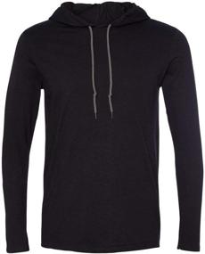 img 3 attached to Men's Anvil Lightweight Long Sleeve Hooded T-Shirt - Optimal Clothing for T-Shirts & Tanks